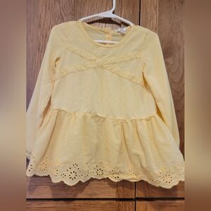 Tahari Girls Long Sleeve Yellow Top. Girls Size 7